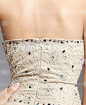 VOLLINA - Robe de Cocktail Satin Dentelle VOLLINA - Robe de Cocktail Satin Dentelle