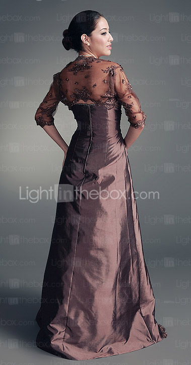 A-line Sweetheart Floor-length Taffeta Satin Mother of the Bride Dress With A Wrap A-line Sweetheart Floor-length Taffeta Satin Mother of the Bride Dress With A Wrap