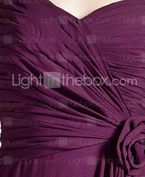 A-line Sweetheart  Floor-length Chiffon Bridesmaid Dress