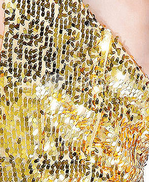 Sequined Trumpet/ Mermaid One Shoulder Sweep/ Brush Train Evening Dress inspired by Elizabeth Banks