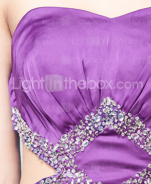 Sheath/Column Sweetheart Floor-length Elastic Woven Satin Evening Dress