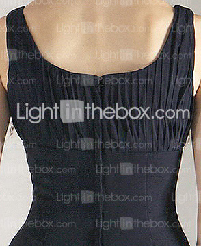 A-line Straps Tea-length Chiffon Bridesmaid/ Wedding Party Dress