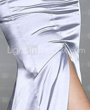 Stretch Satin Sheath/Column Sweetheart Sweep/Brush Train Evening Dress Inspired By Blake Lively 