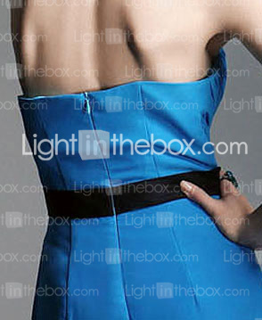 Sheath/ Column Strapless Sweep/ Brush Train Chiffon Evening Dress inspired by Julia Louis-Dreyfus at Emmy Award