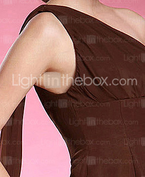 A-line One Shoulder Sleeveless Knee-length Chiffon Bridesmaid/ Mother of the Bride Dress