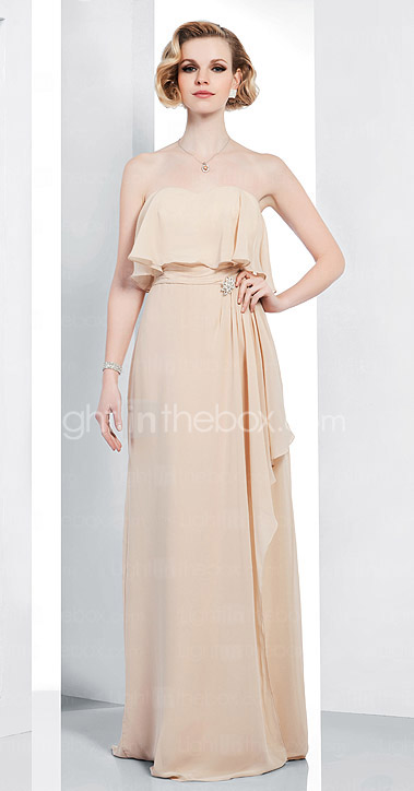 Chiffon Sheath/Column Sweetheart Floor-length Evening Dress inspired by Rumer Willis at Golden Globe Award Chiffon Sheath/Column Sweetheart Floor-length Evening Dress inspired by Rumer Willis at Golden Globe Award