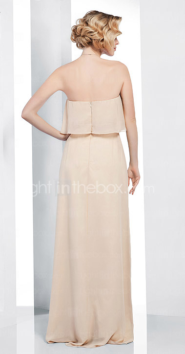 Chiffon Sheath/Column Sweetheart Floor-length Evening Dress inspired by Rumer Willis at Golden Globe Award Chiffon Sheath/Column Sweetheart Floor-length Evening Dress inspired by Rumer Willis at Golden Globe Award