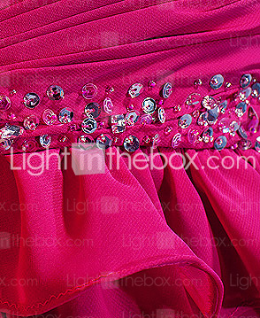 gaine / colonne licou genou longueur robe de cocktail en mousseline de soie