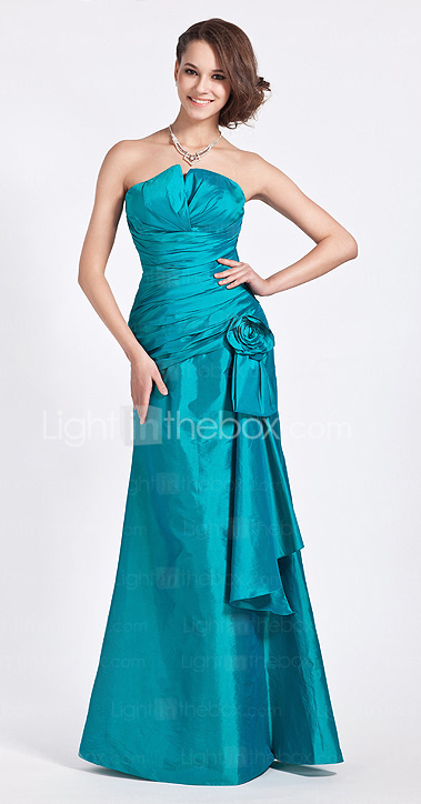 Trumpet/Mermaid Strapless Floor-length Taffeta Bridesmaid Dress