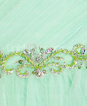 bainha / coluna namorada do assoalho-comprimento vestido de noite de tule