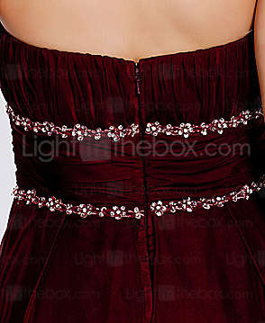 envoltura / vestido de noche de gasa palabra de longitud sin tirantes de la columna envoltura / vestido de noche de gasa palabra de longitud sin tirantes de la columna