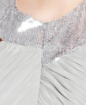 Sequined Jewel Neck Floor-length Chiffon Evening Dress Sequined Jewel Neck Floor-length Chiffon Evening Dress