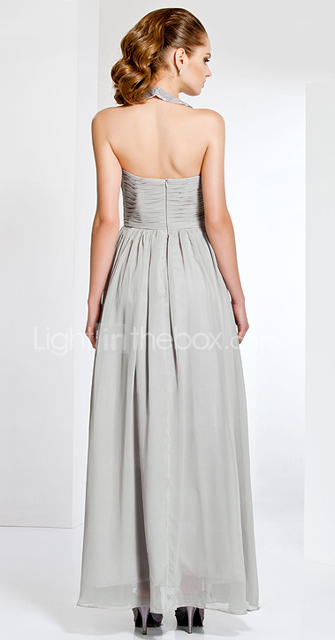 Sequined Jewel Neck Floor-length Chiffon Evening Dress Sequined Jewel Neck Floor-length Chiffon Evening Dress