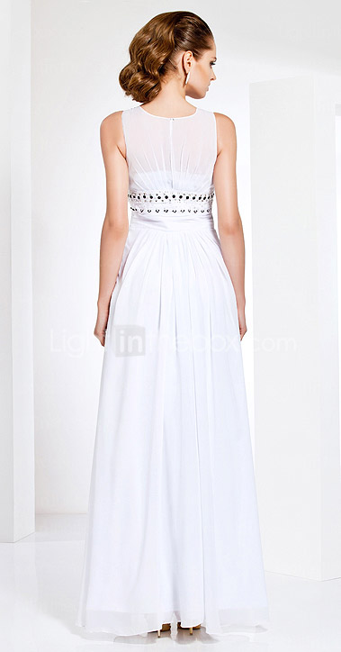 Sheath/Column Jewel Neck Floor-length Chiffon Evening Dress Sheath/Column Jewel Neck Floor-length Chiffon Evening Dress
