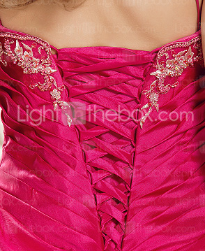 A-line Spaghetti Straps Floor-length Taffeta Tulle Evening Dress A-line Spaghetti Straps Floor-length Taffeta Tulle Evening Dress