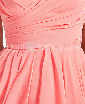 Sheath/ Column Sweetheart Short/ Mini Chiffon Bridesmaid Dress