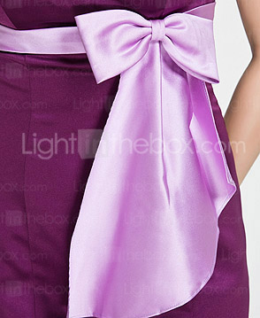 Trumpet/Mermaid Sweetheart Floor-length Satin Bridesmaid Dress With Bow(s) Trumpet/Mermaid Sweetheart Floor-length Satin Bridesmaid Dress With Bow(s)