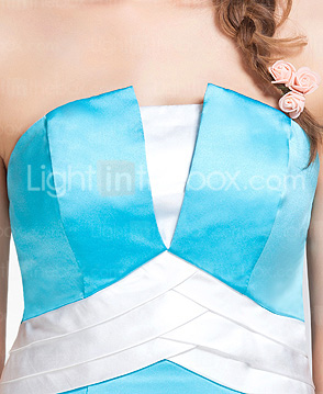 A-line Strapless Floor-length Satin Bridesmaid Dress A-line Strapless Floor-length Satin Bridesmaid Dress