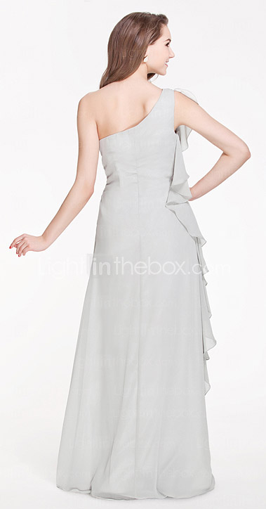 A-line One Shoulder Floor-length Chiffon Bridesmaid Dress A-line One Shoulder Floor-length Chiffon Bridesmaid Dress
