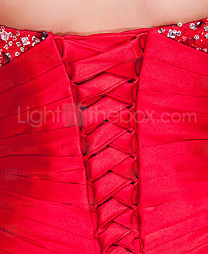 Ball Gown Strapless Sweetheart Floor-length Satin Tulle Evening Dress 