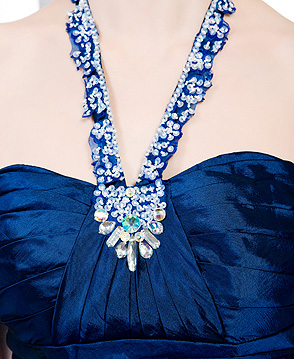 A-line Halter Floor-length Taffeta Evening Dress A-line Halter Floor-length Taffeta Evening Dress