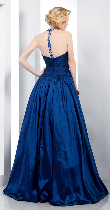 A-line Halter Floor-length Taffeta Evening Dress A-line Halter Floor-length Taffeta Evening Dress