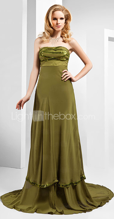 HARINGEY - Kleid für Abendveranstaltung aus Chiffon und Paillettenbesetzt