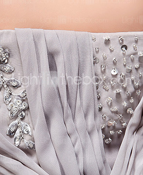 A-line One Shoulder Court Train Chiffon Evening Dress A-line One Shoulder Court Train Chiffon Evening Dress