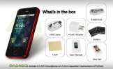 Android 2.2 w smartphone wifi / 3,5 pulgadas de pantalla táctil capacitiva + gps (rojo)