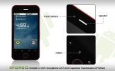 Android 2.2 w smartphone wifi / 3,5 pulgadas de pantalla táctil capacitiva + gps (rojo)