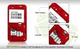 Android 2.2 w smartphone wifi / 3,5 pulgadas de pantalla táctil capacitiva + gps (rojo)