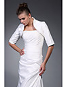 3/ 4-Length Sleeves Satin Bridal Jacket/ Wedding Wrap
