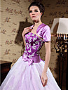 manica corta giacca da sposa in raso / wrap nozze (wsm0540)