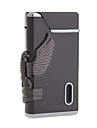Windproof Metal Oil Lighter With Green LED Light