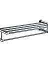 Polished Chrome Solid Brass 25 Inch Bathroom Shelf With Towel Bar
