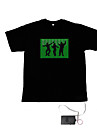 geluid en muziek geactiveerd el Visualizer vu-spectrum danser t-shirt (4 * aaa)