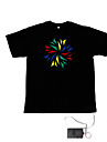 geluid en muziek geactiveerd spectrum vu meter el Visualizer t-shirt (4 * aaa)
