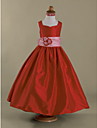A-line Floor-length Taffeta Flower Girl Dress