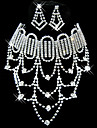 Shining Crystal Collar Necklace With Matching Earrings