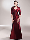 A-line Sweetheart Floor-length Taffeta Mother of the Bride Dress With A Wrap 