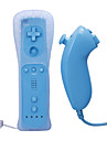 Remote and Nunchuk Controller with Case for Wii/Wii U (Blue)
