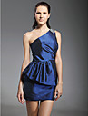 Taffeta Sheath/ Column One Shoulder Short/Mini Beaded Cocktail Dress inspired by Grammy