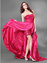 High Low A-line Strapless Taffeta And Sequin Evening/ Cocktail Dress