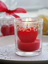 Heart Candle in Glass Vase