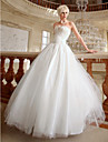 Ball Gown Sweetheart Floor-length Organza Wedding Gown