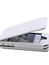 Custodia in pelle Premium PU per iPhone 4 e 4S - Bianco