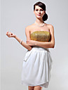 Chiffon Sheath/ Column Strapless Short/ Mini Cocktail Dress inspired by Taylor Swift