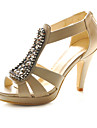 Kunstleder oberen Pfennigabsatz Gladiator-Sandalen mehr Farben