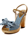 de tela superior sandalias de tacón grueso con bowknot fiesta / noche, los zapatos (más colores)