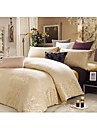 cetim jacquard elegante de 3 peças capa de edredão queen-size set